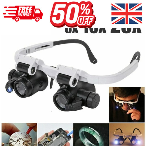 Head magnifier glasses led - head,