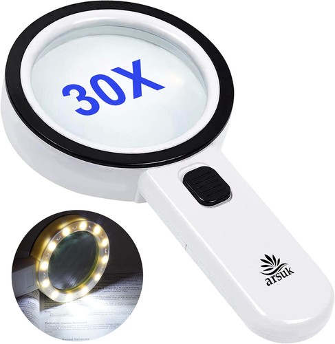 Magnifying glasses with led - with,