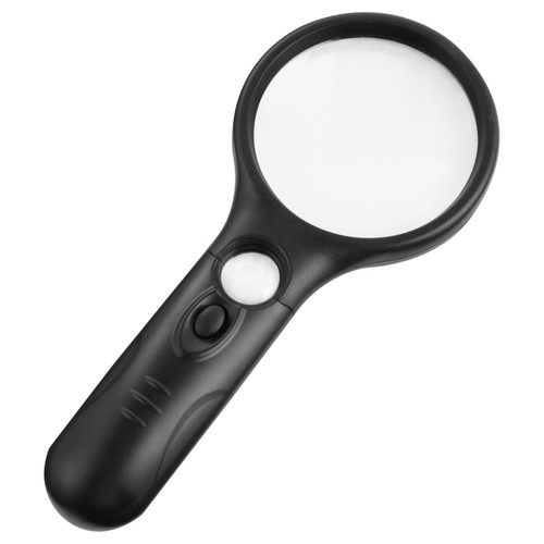 Black handheld magnifying - black,