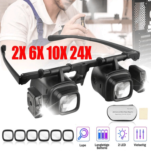Jeweler watchmaker with led - watchmaker,