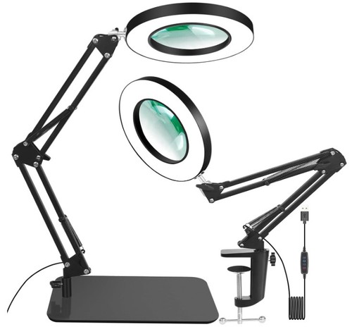 12x magnifying glass - glass, light