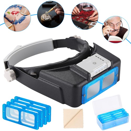 Head magnifying glass with led - magnifying,