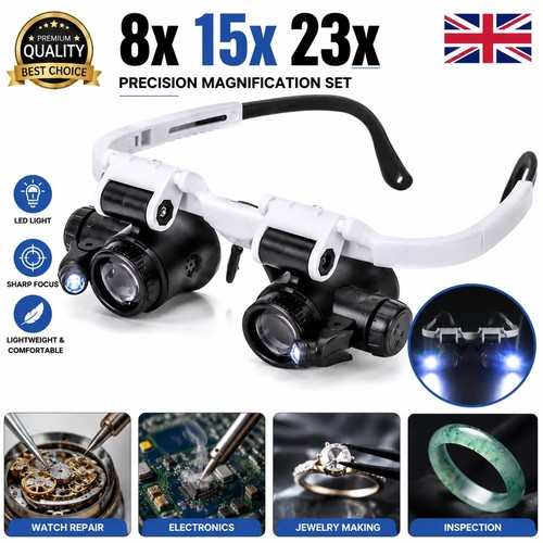 Head magnifier glasses led - head,