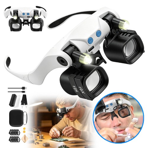 Head magnifier glasses - magnifier, led