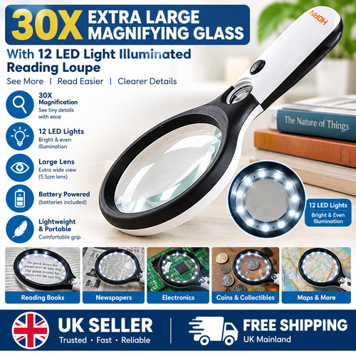 30x extra large magnifying - 30x,
