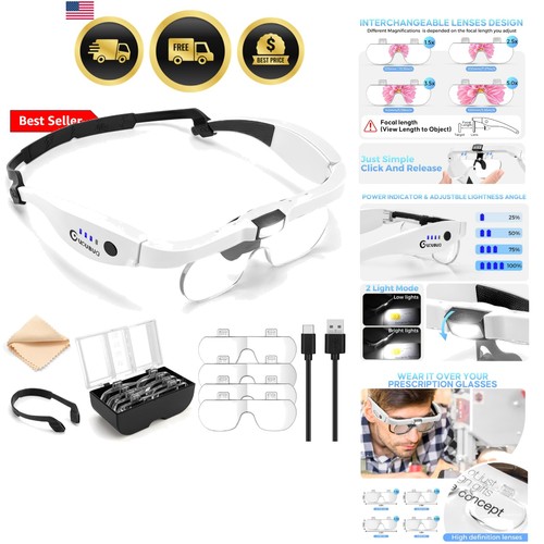 Magnifying glass with - glass, light