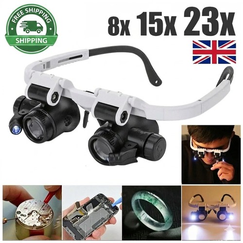 Head magnifier glasses - head, led