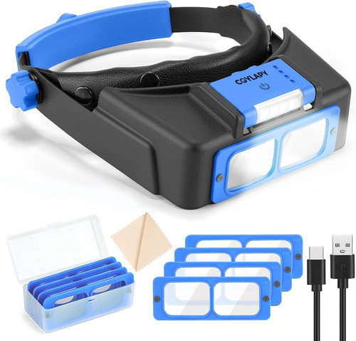 Headband magnifier with light - magnifier,
