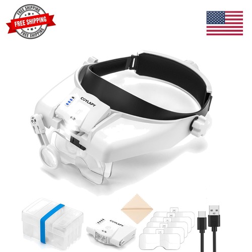 Magnifying glasses with - with, light