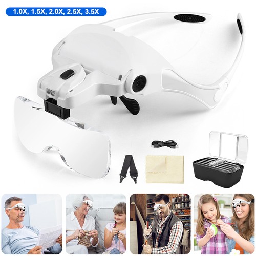 Magnifier glasses with - with, led