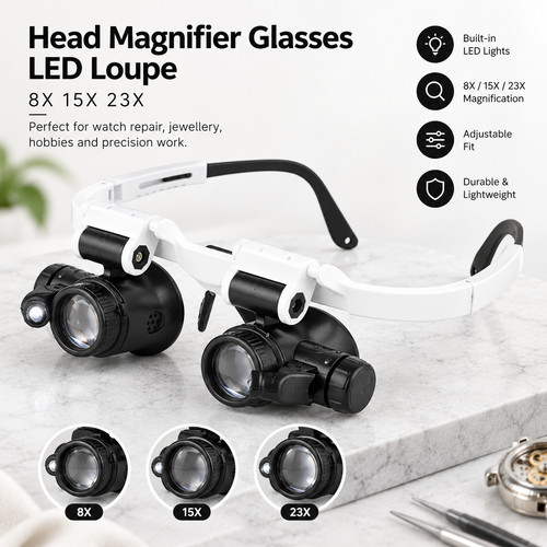 Head magnifier glasses led - glasses,