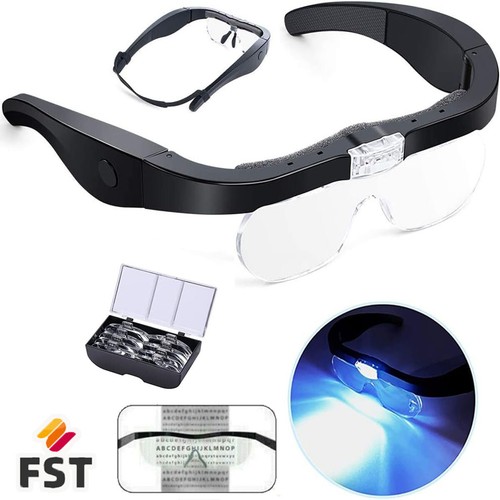 Magnifier glasses with - magnifier, led