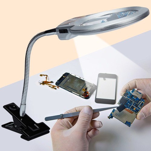 Magnifying glass with light - with,